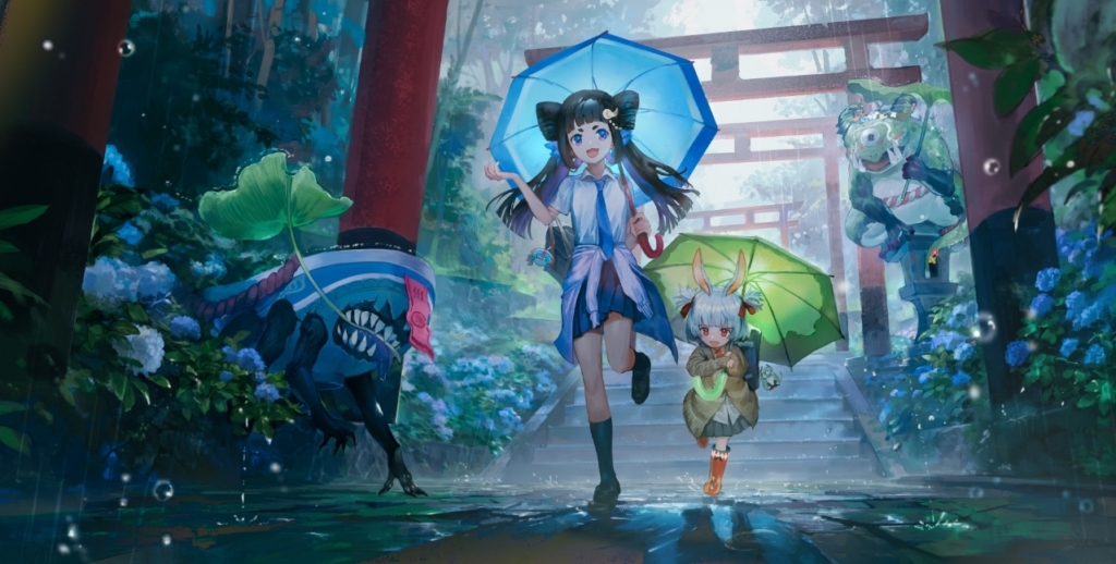 Аниме картинка девушек с ушками кролика yamausagi и mouba, Anime Hub